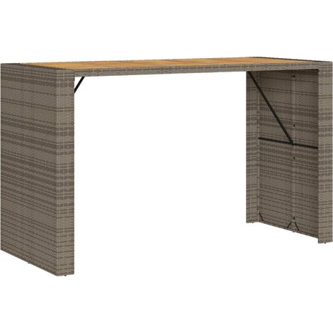 Maison Exclusive - Tavolo Bar da Giardino Piano in Acacia 185x80x110 cm Polyrattan