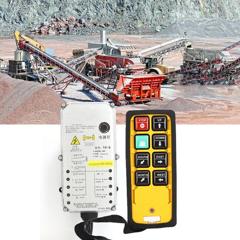 Télécommande pour palan électrique industriel à poignée unique, étanche à 3 niveaux de protection, YU-6AAC220V (1/5)