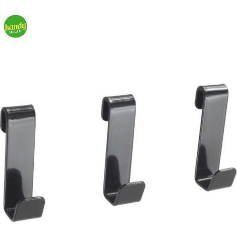 Set 3 ganci Metaltex nero