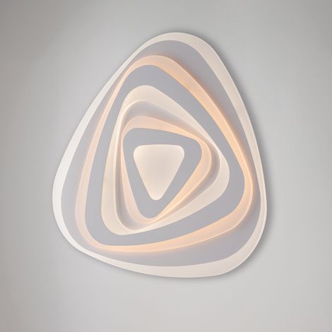 Plafoniera in metallo bianco e acrilico con led integrato in due temperature di colore H.5 - Ø52