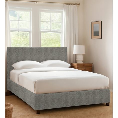 Cama Doble Basildon, Desenfundable, Hecho en Italia, Gris Ceniza (1/3)