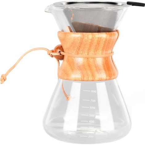 Filtro per caffè a goccia resistente al calore per macchine da caffè domestiche, con imbuto di grande capacità. (1/5)