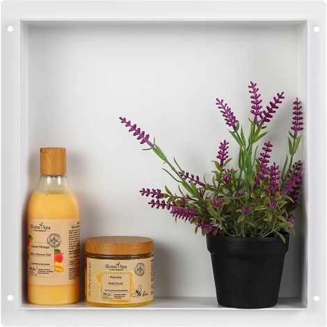 Wall-BOX No Rim White - Mensola a incasso senza cornice bianca 30x30x7 cm (1/4)