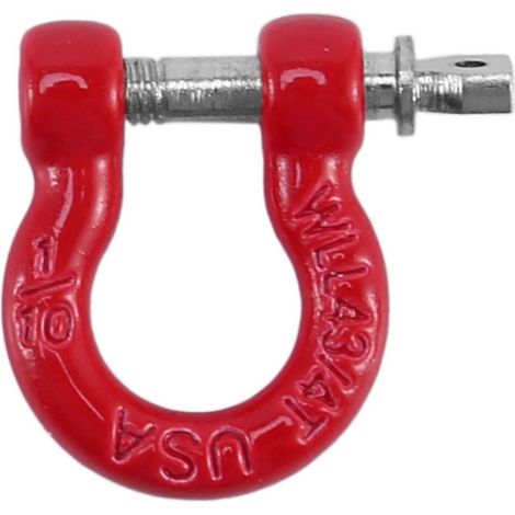 Quatre anneaux de remorquage rouges en métal pour pare-chocs, compatibles avec les crawlers RC à l'échelle 1/10 - 4 SCX10 90046 D90 (1/5)