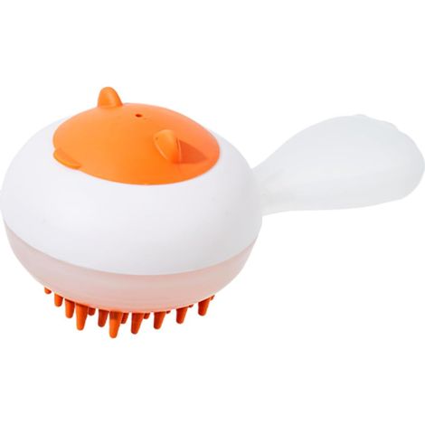 Brosse de bain générique orange pour animaux de compagnie, brosse de bain pour chien, brosse de bain pour chiot, brosse de bain parfumée pour pattes, brosse de massage pour chat. (1/5)