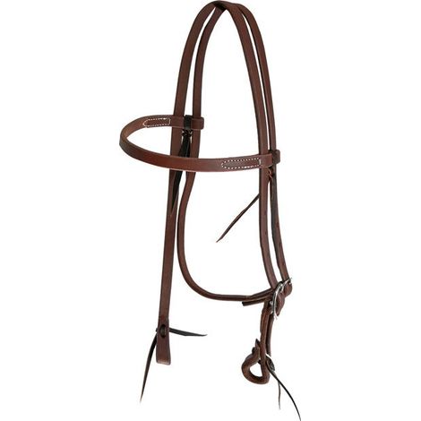 Bandeau western en cuir graissé
