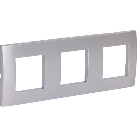 Plaque de finition triple Kalya - Argent - Zenitech