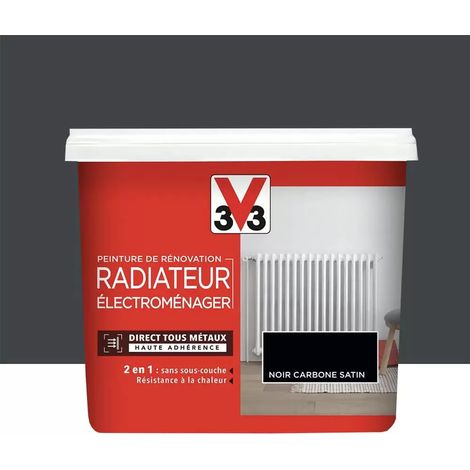 Peinture De Rénovation V33 Radiateur Électroménager Noir carbone 0,75 L (1/4)