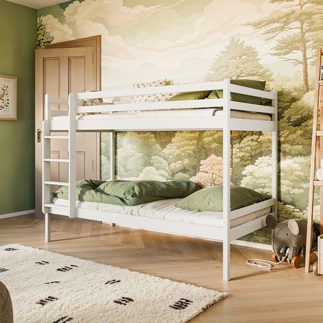 Etagenbett 90x200 inkl. Boxspring Olivier Weiß