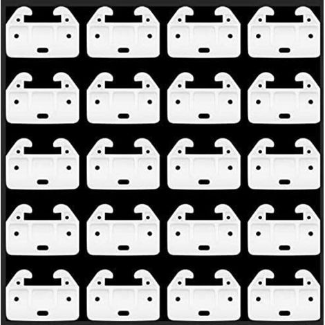 Guides de Tiroir en Plastique, Pièces de Rechange pour Meubles, Longueur 58x41 mm, Lot de 10, Blanc (1/4)