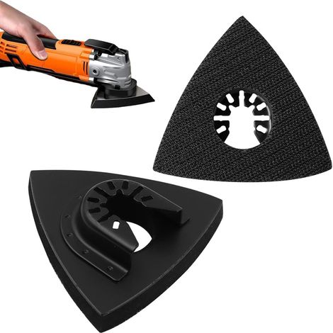 Patin de Ponçage Triangulaire pour Outil Multifonction, 2 Pièces, Accessoires pour Polir Bois et Métal, Plaques de Ponçage (1/5)