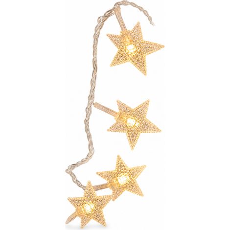 Guirlande Lumineuse LED Flocons de Neige Blanc Chaud à Piles, Clignotante, 80 LED, Décoration Noël et Mariage (1/5)
