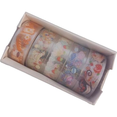 Nastro decorativo a doppio strato, 5 pezzi, per dolci