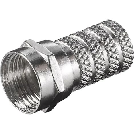 connettore antenna satellitare parabola tipo F twist-on 4 mm zinco