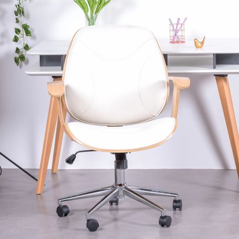 Nest Dream - Chaise de bureau design en bois - Nordic - Blanc (1/5)