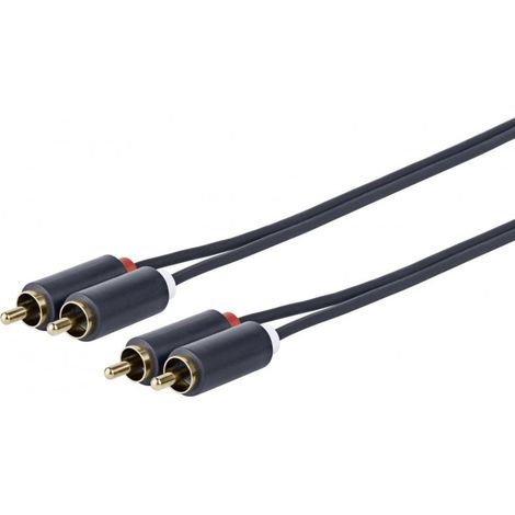 VivoLink – 2 x RCA – 2 x RCA M/M 15 m High Souple Jacket, prorcarca15 (High Souple Jacket. 24 AWG Heavy Duty, Double-shileding, Gold Plated Connector) (PRORCARCA15)