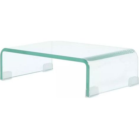 Meuble TV verre transparent Martial 40cm (1/3)