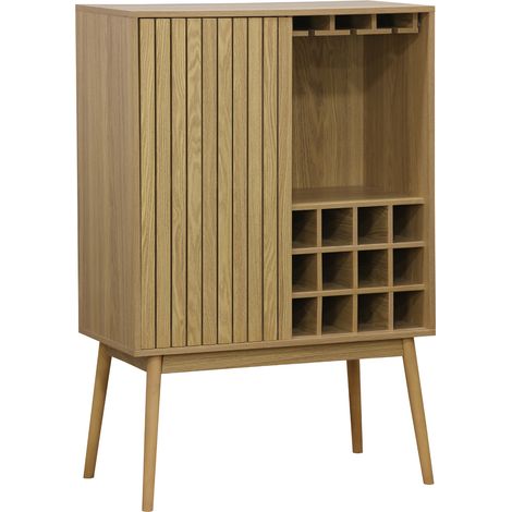 Console Casier à Bouteilles Tendance 80 X 40 Cm Placage Frêne. (1/5)