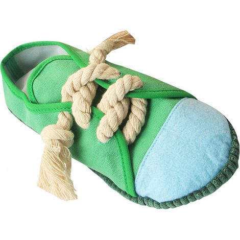 Hundeschuhe, Beißring, strapazierfähiger Kauring aus Canvas, grün (1/4)