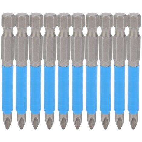 10 embouts de tournevis magnétiques Phillips PH2 65 mm pour perceuse électrique (1/5)