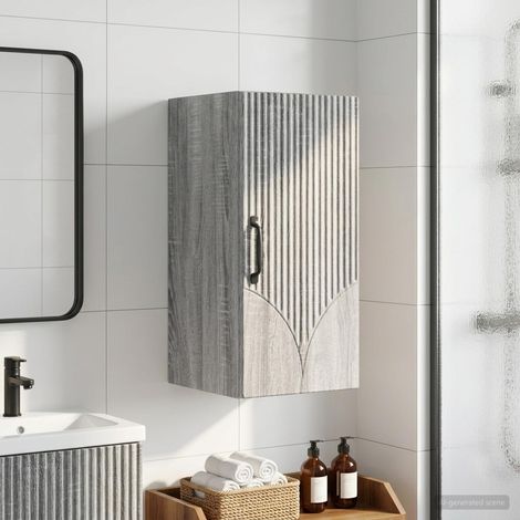 vidaXL Armario de pared para baño HOORN Sonoma gris 30 x 31 x 59 cm (1/5)