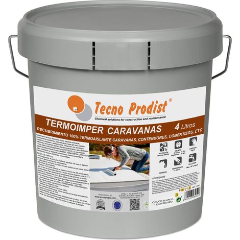 Tecno Prodist Termoimper Caravanas - Pintura Termoaislante, Aislamiento Especial Caravanas, Reduce el Calor