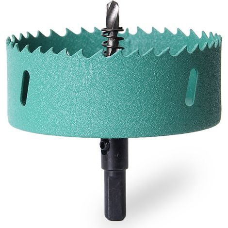 22 mm Scie cloche bimétallique, coupe-trou à usage intensif pour le bois, le métal, l'acier inoxydable, le plastique, les cloisons sèches et les panneaux de fibres (vert) (1/5)