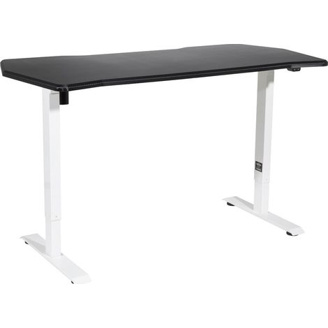 Dellonda DH70 Single Motor Ultra-Quiet Adjustable-Height Electric Sit/Stand Desk - Carbon Fibre Effect Desktop