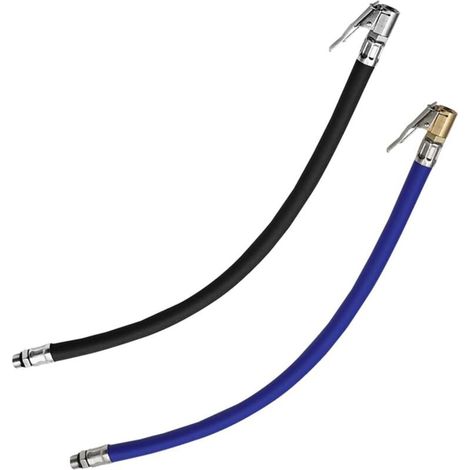 Tube D'Extension de Gonfleur de Pneu, 2 Pièces Tuyau de Gonflage Pneu Voiture, Tuyau Gonflage Pneu, pour Pneus de Voiture Pneus de Vélo Compresseurs d'air Pompes à Air, 14.56in Bleu & 14.56in (1/5)
