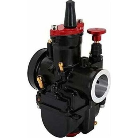 21 mm carburettor, PWK 21 Moto Power Jet Carb Racing Performance Universal for 50 cc to 100 cc Pit Dirt Bike Motocross Enduro On/Off Road ATV Quad Scooter Black (1/4)