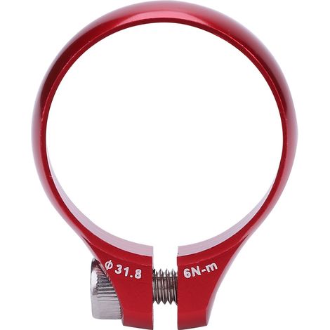 Collier de serrage pour tige de selle vélo 27.2mm - Collier vélo 31.8mm léger et résistant (Rouge) (1/5)