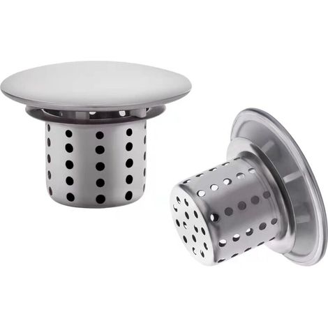 Badewannenfilter, 4 cm Haarfänger-Duschfilter, 2 Stück Abfluss-Haarfänger aus Edelstahl für Badezimmerwaschbecken, Badewannenfilter