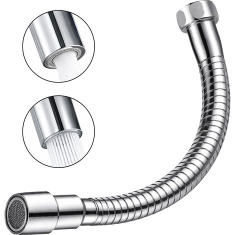 Rallonge de robinet en acier 304, rallonge de robinet de cuisine, tête de pulvérisation pivotante à 360 ° pour se brosser les dents, laver le visage, les cheveux et attraper l'eau (1/5)