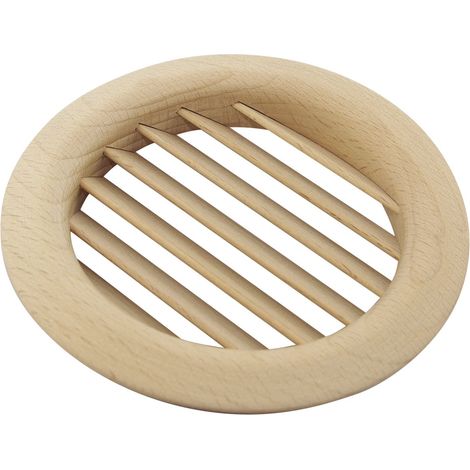 Lüftungsrosette Rundgitter ø 74mm Einlass ø 60mm Lüftungsgitter Buche gedämpft