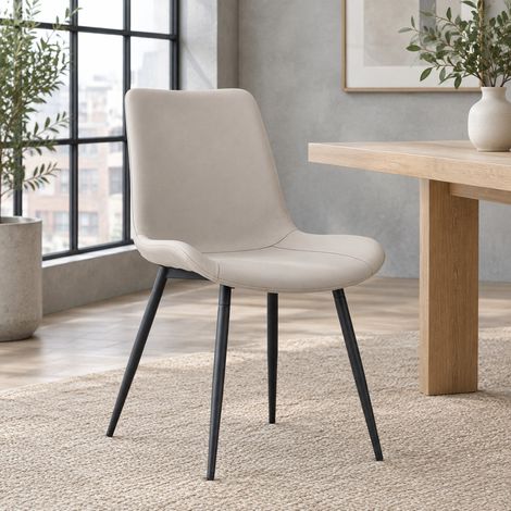 MEUBLIV Set di 4 sedie da pranzo 50x47x83 cm grigio chiaro - schienale ergonomico (1/5)