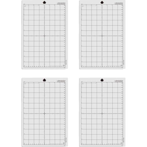 Set di 4 tappetini da taglio adesivi da 8x12 pollici, resistenti e multiuso, compatibili con Silhouette Portrait e Cameo e con i plotter da taglio Cricut Explore. (1/5)