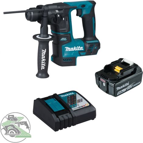 Makita Akku-Bohrhammer DHR171Z SDS Plus 18V + BL1850B 5,0 Ah + Ladegerät DC18RC (1/2)