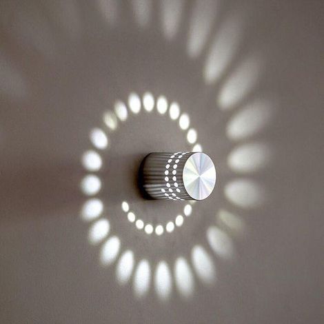 Applique da parete moderna a LED per interni, 3W, luce bianca fredda, in alluminio, decorativa, ideale come luce d'ambiente per la cameretta dei bambini. (1/5)