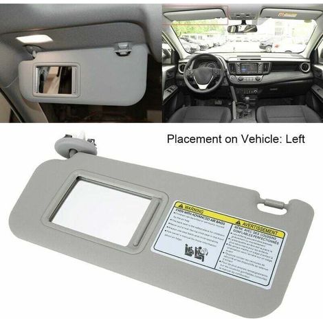 for sun visor, left side, Toyota RAV4 2006, original standard car sun visor, ABS gray, left driver side, sun visor 74320-42501-B2, car window sun visor. (1/4)