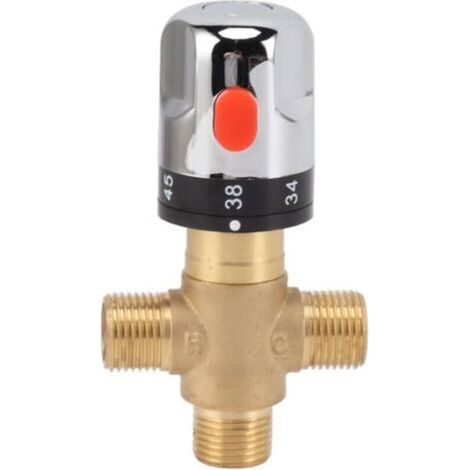 Thermostatische Duscharmatur aus Messing, Duscharmatur, Warm- und Kaltwasser-Temperaturregler für Waschbecken (1/5)