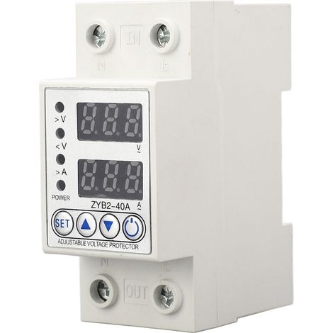 Protecteur de tension automatique 2P 220V AC 40A avec récupération auto sur/sous tension (1/5)