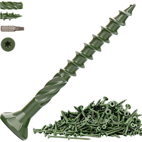 200 Pcs 4.2 x 41mm Vis de Terrasse Vertes Vis à Bois (1/5)