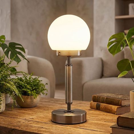 Tischlampe Nachttischlampe Touchdimmer Akku LED Schlafzimmerleuchte H 28,5cm