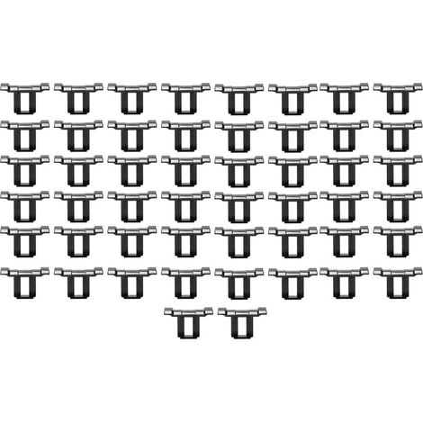 Lot de 50 clips de drainage pour panneau solaire - Pour enlever la boue - Plastique - 33 mm - Bord noir - Fixation pour modules PV - Entretien du toit (1/5)