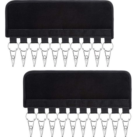 2 Pièces Etendoir Chaussettes,Séchoirs à Chaussettes,Suspension Séchage Rack avec 10 Pinces,pour sous-vêtements Soutiens-Gorge écharpe Chaussettes Gants (1/5)