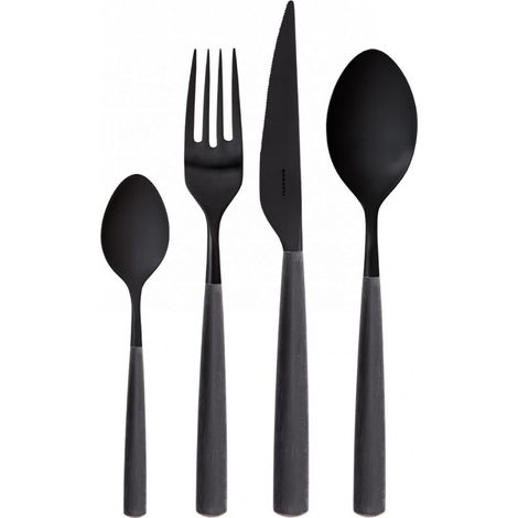 ATHENA Black Diamond, Posate Set 24 pz, Scatola Window, Casa