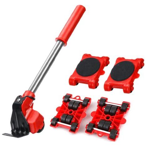Kit de Deplace Meuble a Roulette, Lot de 5 Leve Meuble Lourd Élévateur, roulettes de Meubles, Aides à Déménagement pour Sofa Machine Laver Garde Robe Réfrigérateur (1/5)