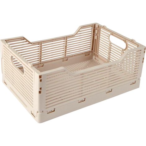Cagette Pliable Taille M 30X20Xh,11,5 cm Empilable Naturel