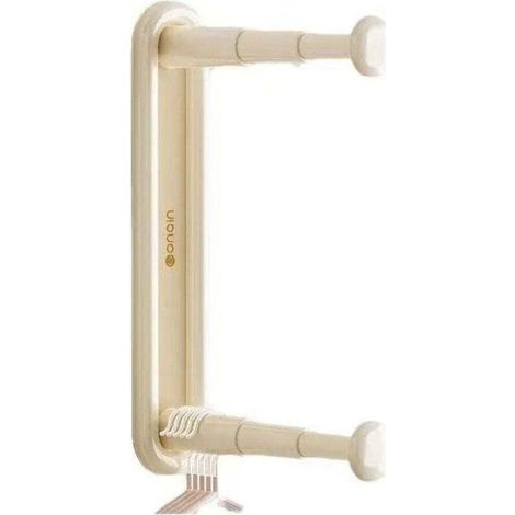 Porte-cintres extensible - organisateur de cintres - portant de penderie multifonctionnel - porte-cintres extensible - extension de penderie - plastique (1/4)