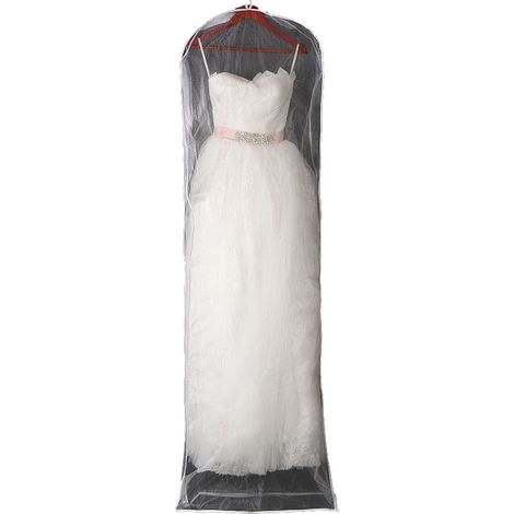 Filiyano-Lot de 2 housses de robe de mariée 60x180cm blanches transparentes anti-poussière pour mariage (1/4)